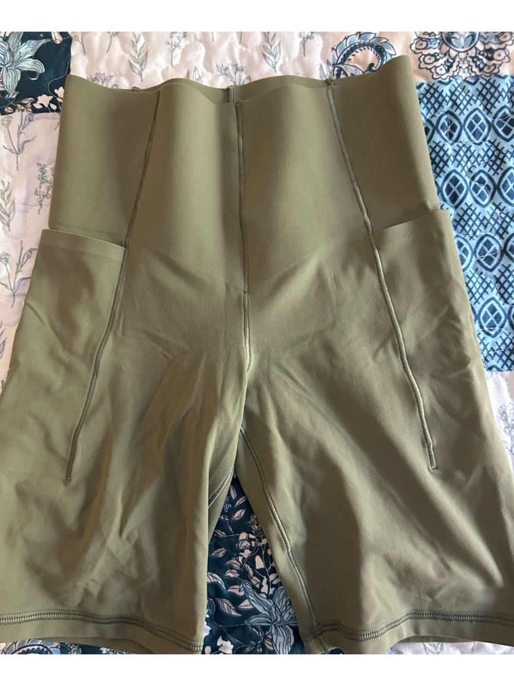 aerie of line Olive Green High-Waist athletic Shorts
